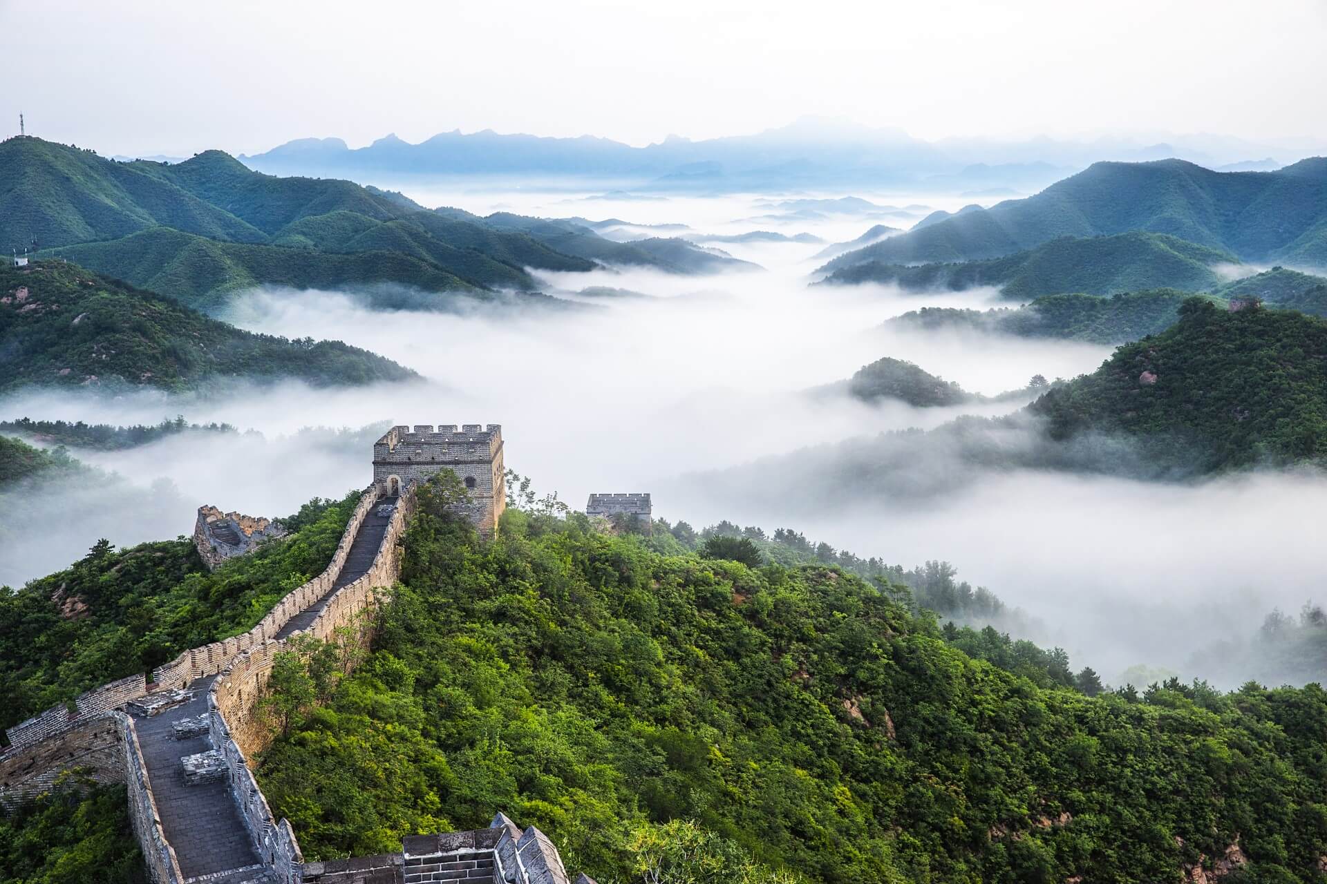 A portion of the Great Wall of China.
